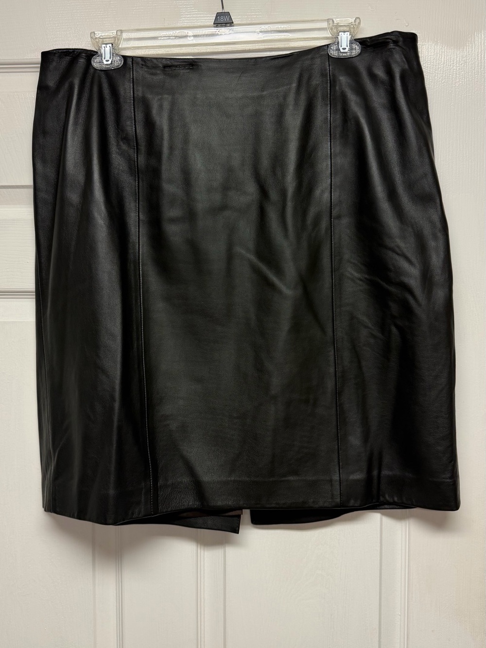 Talbots Black Leather Mini Skirt
